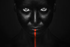 Photography by Petkov #red #eyes #black #photography #contrast #lighting #face #beauty