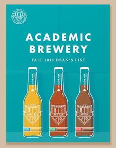 Academic Brewery Poster #beer #illustration #poster