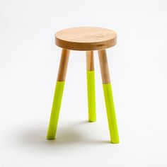 dipped stools (playroom) by lorraine #stool #wood #furniture #dipped #fluro