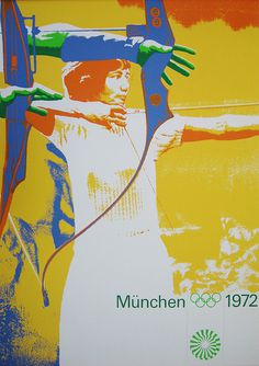 1972 Munich Olympic Games Poster #olympic #poster #1970s #games #munich