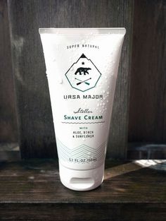 Natural Shaving Cream│Stellar Shave Cream 5.1 oz by Ursa Major #packaging #bear #mountain #identity