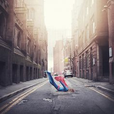 The superhero in me is tired | Colossal #superhero #photography #superman