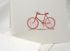 The Bike letterpress card by CabbageCreative on Etsy #cabbage #letterpress #creative #bike
