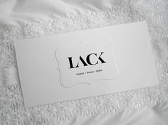 LACK magazine identity / 2011 on Branding Served #logo #card #identity #business