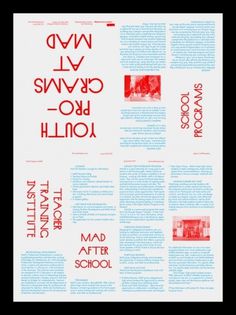 Youth Programs at MAD — Vance Wellenstein #flyer #experimental #poster