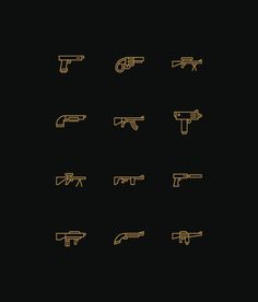 Icons on the Behance Network #guns #icons