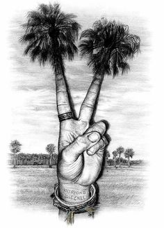 Peace Palms Jamie Browne Art #illustration #peas