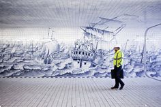 The Cuyperspassage at Amsterdam's Central Station is Decorated with 80,000 Hand-Painted Tiles