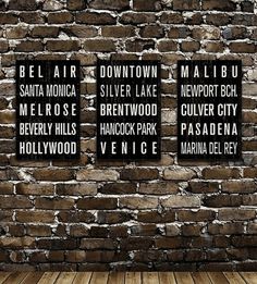 COLLECTION of 3 Los Angeles Subway Sign Prints by FlyingJunction #signage #prints #typography
