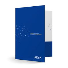 ADeX Engineering Corporate Folder #computer #constellation #folders #design #industrial #stars #star #blue #folder
