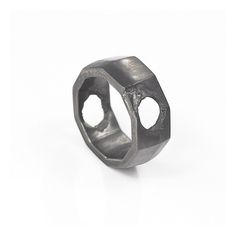 Via Napoli Ring oxidised silver | SMITH/GREY #mens #accessories #white #b&w #silver #damaged #black #texture #jewellery #men #jewelry #and #fashion #ring #grey