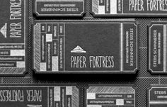 Paper Fortress Business Card Design Inspiration | Card Nerd #card #drawn #hand #business