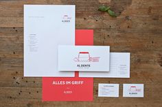 #aldente #corporate #illustration #red #food #catering #typography
