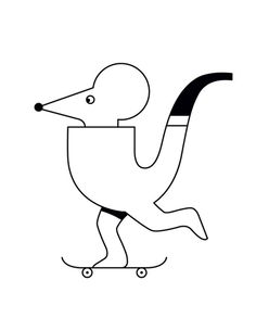 half pipe. half mouse. #chris #doodle #delorenzo #mouse #illustration