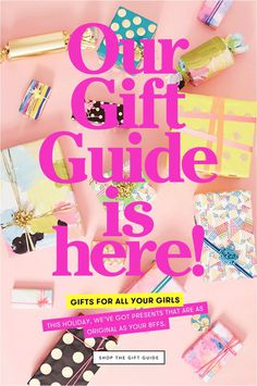 OUR GIFT GUIDE IS HERE! We've got presents as original as your BFFs. SHOP NOW. #saturday #spade #email #gif #kate