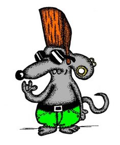 All sizes | Psychobilly Rat (Colorful version) | Flickr - Photo Sharing! #punk #rock #marcos #piercings #illustration #hardcore #rat #mice #torres #grease