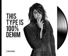 Denim Type #font #album #design #bebas #record #vinyl #denim #art #type