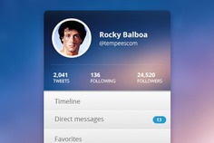 Rocky balboa twitter widget Free Psd. See more inspiration related to Twitter, Psd, Followers, Horizontal, Stats, Widget, Rocky, Following, Tweets and Balboa on Freepik.