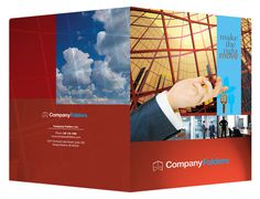 Corporate Offices Real Estate Folder Template (Front and Back View) #commercial #corporate #real #template #estate