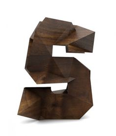 Artist Creates Cubist Wood Typography - DesignTAXI.com #letters #sculpture #wood #alphabet #typography
