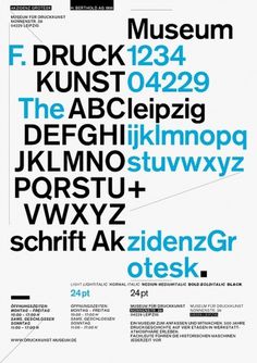 Museum für Druckkunst : JUNG + WENIG #design #graphic #akzidenz #poster #grotesk #typography