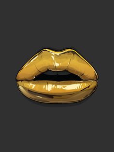 Goldie series by Gaks #illustration #lips #gold