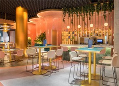 Chips Chairs Spread the Mood of the New Hall of the Hotel Barceló in Malaga - InteriorZine