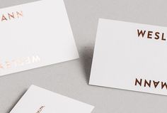 Wesley Mann by Heydays #logotype #logo #print #metallic foil #business cards