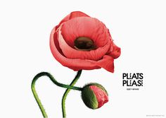 pleats please flowers by taku satoh #print #poster #ad #flower #layout