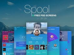 Spool App UI Kit PSD