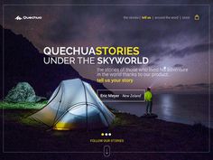 Landing Page - Daily UI #3 Quechua stories - personal project Concept landing page #landing #landingpage #ui #uidesign #web #webdesign