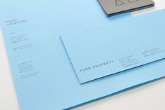 Eight Hour Day » Blog #modern #clean #envelope #collateral #blue #letterhead