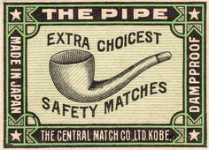 photo #match #advertising #illustration #pipe #vintage #tobacco #smoking #choicest #typography