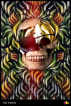 365 Concepts (The Pirate) #rupinder #365 #color #retro #concepts #glass #poster #singh #skull #pirate