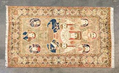 Museum Oriental Rug. KIRMAN-LAVER/PERSIA, around 1900, approximately 200 x 140 cm
