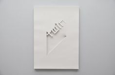 Paper Typography by Bianca Chang | Abduzeedo | Graphic Design Inspiration and Photoshop Tutorials #cutting #paper #typography