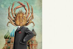 sonia roy, colagene.com #mosco #politic #photomontage #illustration #summer #flower #collage #editorial #magazine #crab