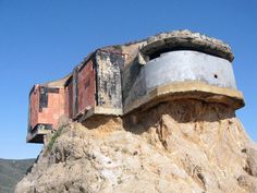 Hanging bunker at Devil's slide #concrete #bunker