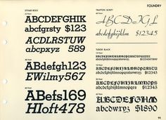 Daily Type Specimen | Stymie, Trafton, and Tudor. #type #specimen #typography