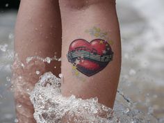 50 Incredible Leg Tattoos #heart #tattoo #leg