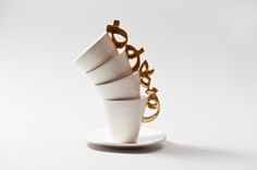 Probably White is a fusion of artisanal ceramics with contemporary Arabic calligraphy #creative #calligraphy #letters #cups #ceramics #design #arabic #espresso #product #coffee #luxury