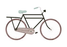 dutch grandpa's bike (by smpl8) #smpl8 #texture #opafiets #illustration #bike #dutch