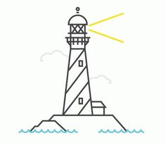 Always With Honor #illustration #line #lighthouse