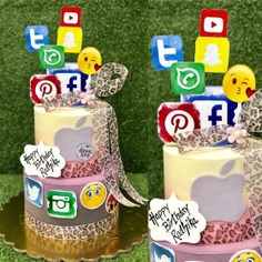 Social Media Birthday Cake