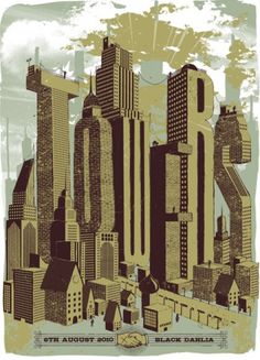 Gig Posters by Dustin Holmes Difícil escolher... #city #gig #illustration #posters #dustin #holmes #typography
