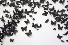 Black Paper Moths Cloud6 #interior #butterflies #art #paper #decoration