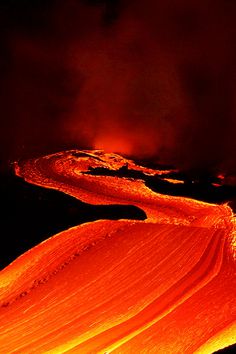 Lava. #red #lava #heat #molten #hot #nature #fire