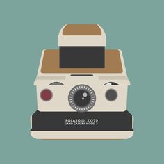 Polaroid SX-70 #camera #land #polaroid #sx #illustration #instant #70 #film #sx70