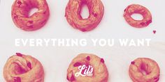lil, bagels, breakfast, logo, pink, white, bold, star