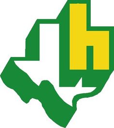Houston Texans Primary Logo (1974) Yellow lowercase h on green and white Texas #logo #football #sports #texas